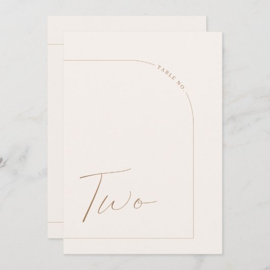 Moderne boho minimaliserende Arch Tabel 2 Kaart (Voorkant / Achterkant)