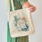 Moderne Boho Minimalist Elegant Trendy Botanical Tote Bag