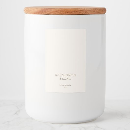 Moderne Boho minimalistische bruiloft wijn fles te Voedselcontainer Etiket (Voorkant)