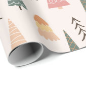 Moderne Boho minimalistische kerstboom Cadeaupapier (Rol Hoek)
