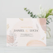 Moderne Boho Minimalistische Uitnodiging voor het (Staand voorkant)