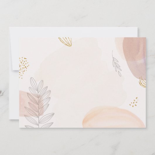 Moderne Boho Minimalistische Uitnodiging voor het (Achterkant)