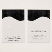 Moderne Boho Minimalistische zwarte oorbel display Visitekaartje (Voorkant /achterkant)