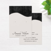 Moderne Boho Minimalistische zwarte oorbel display Visitekaartje (Bureau)