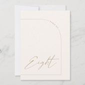 Moderne Boho-minimumaantal boogstralen Acht tabel Kaart (Voorkant)