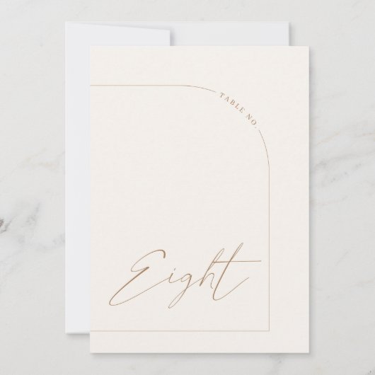 Moderne Boho-minimumaantal boogstralen Acht tabel Kaart (Achterkant)