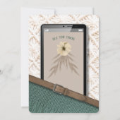 Moderne Boho Mobiele Telefoon Verjaardag Uitnodigi Kaart (Achterkant)