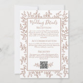 Moderne Boho Mocha Mousse Botanische Minimale brui Kaart (Achterkant)