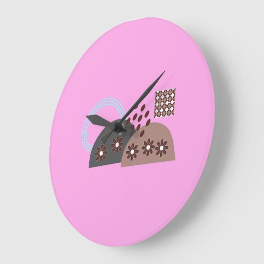 Moderne Boho Monogramed Grote Klok (Hoek)