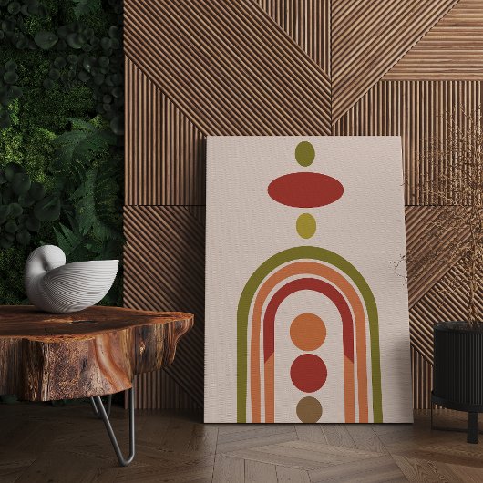Moderne Boho muurkunst, midden eeuw groot canvas