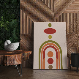 Moderne Boho muurkunst, midden eeuw groot canvas Afdruk