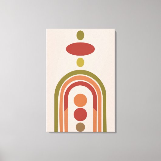 Moderne Boho muurkunst, midden eeuw groot canvas Afdruk (Voorkant)