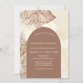 Moderne Boho Neutral boog bruiloft Kaart (Voorkant)