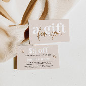 Moderne Boho Neutral Coupon Discount Kaart