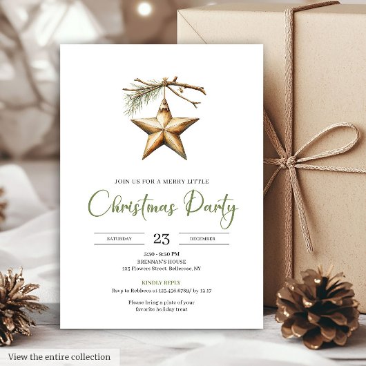 Moderne Boho Neutrale Kleuren Rustische Kerst Dine Kaart