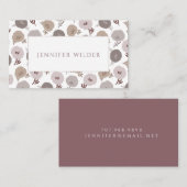 Moderne Boho Neutrale Zachte Kleuren Bloemen Botan Visitekaartje (Voorkant / Achterkant)