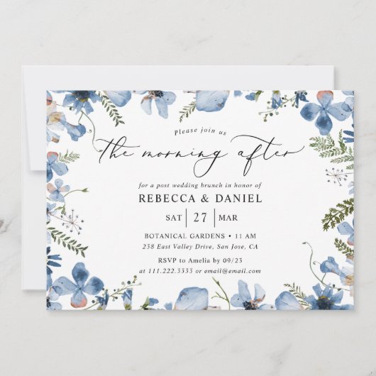 Moderne Boho ochtend na bruiloft brunch Kaart (Voorkant)