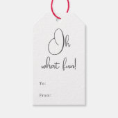 Moderne Boho Oh Wat leuk Naar en Van Cadeaulabel (Voorkant)