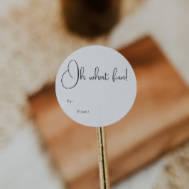 Moderne Boho Oh Wat leuk om van te maken Ronde Sticker