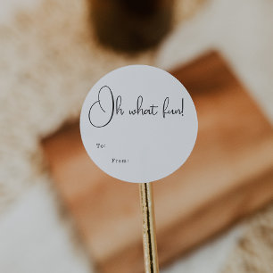 Moderne Boho Oh Wat leuk om van te maken Ronde Sticker