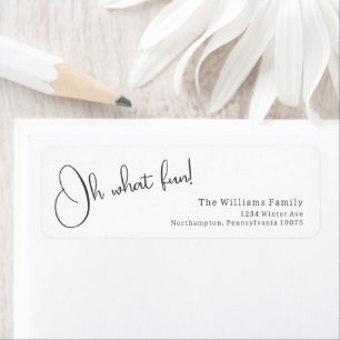 Moderne Boho Oh Wat leuk! Retouretiket Etiket