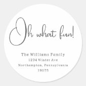 Moderne Boho Oh Wat leuke envelop afdichtingen Ronde Sticker (Voorkant)