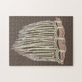 Moderne Boho Organische Macrame Kunst Doodles Legpuzzel (Horizontaal)