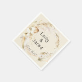 Moderne Boho Palm Orchideeën bruiloft Servet (Hoek)