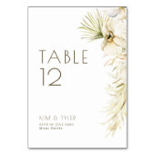 Moderne boho pampas gras bruiloft kaart (Achterkant)