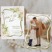 Moderne Boho Pampas Grass Wedding Save the Date