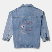 Moderne Boho Parels & Prosecco Moeder van de Bruid Denim Jacket (Achterkant)