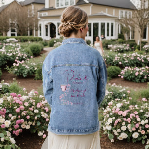 Moderne Boho Parels & Prosecco Moeder van de Bruid Denim Jacket