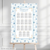 Moderne Boho Pastel Blauw Goud Glitter Zitting Gra Poster