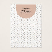 Moderne Boho Pastel Ketting & Oorbel Display Kaart (Achterkant)