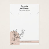 Moderne Boho Pastel Ketting & Oorbel Display Kaart (Voorkant)