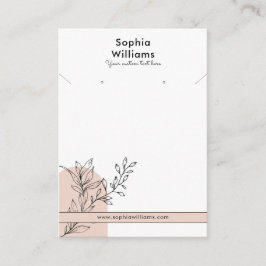 Moderne Boho Pastel Ketting & Oorbel Display Kaart Contactkaartje