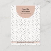 Moderne Boho Pastel Ketting & Oorbel Display Kaart Contactkaartje (Achterkant)