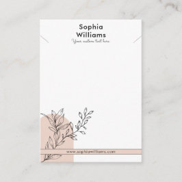 Moderne Boho Pastel Ketting Sieraden Display Kaart Contactkaartje