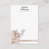 Moderne Boho Pastel Oorbel Sieraden Display Kaart Contactkaartje (Voorkant)