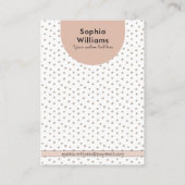 Moderne Boho Pastel Oorbel Sieraden Display Kaart Contactkaartje (Achterkant)