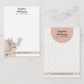 Moderne Boho Pastel Oorbel Sieraden Display Kaart Contactkaartje (Voorkant / Achterkant)