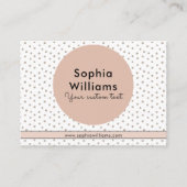 Moderne Boho Pastel Polka Dots Visitekaartje (Voorkant)