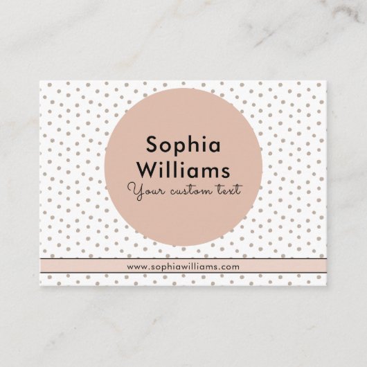 Moderne Boho Pastel Polka Dots Visitekaartje (Voorkant)