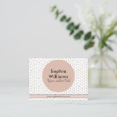 Moderne Boho Pastel Polka Dots Visitekaartje (Staand voorkant)