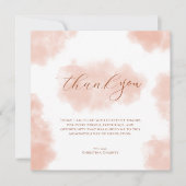 Moderne Boho Perzik Fuzz Foto Afsluiting Bedankkaart (Voorkant)