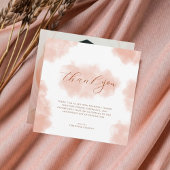 Moderne Boho Perzik Fuzz Foto Afsluiting Bedankkaart