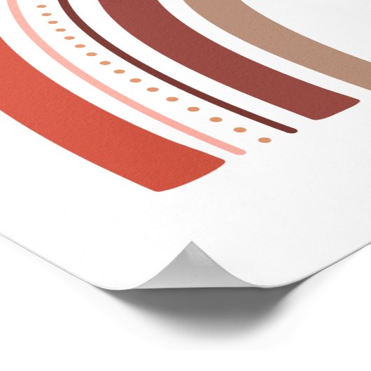 Moderne Boho Rainbow Nursery Art Poster (Hoek)