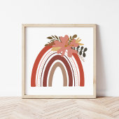 Moderne Boho Rainbow Nursery Art Poster