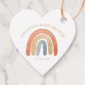 Moderne Boho regenboog dank u Baby shower Bedankjes Labels (Achterkant)