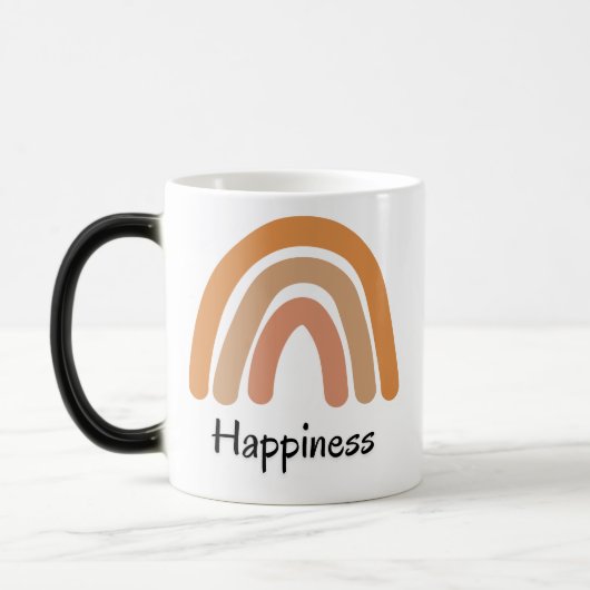 Moderne boho regenboog geluk typografie magische mok (Links)
